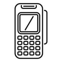 Mobile payment terminal accepting contactless payment vector