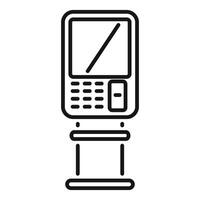 Parking meter is accepting contactless payment using mobile phone nfc technology vector