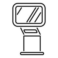 Information kiosk with blank screen displaying important information vector
