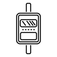 Parking meter showing time remaining icon outline style vector