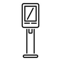 Payment terminal showing processing transaction icon vector
