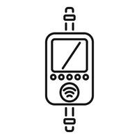 Electronic device with buttons showing wifi signal icon vector