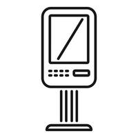 Information kiosk displaying important data with buttons for user interaction vector