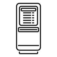 Electronic information kiosk displaying important data vector