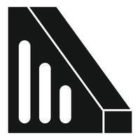 Blacksmith anvil triangle ruler icon showing three holes vector