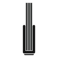 Black glyph spaghetti standing in a container icon vector