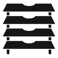 Black window blinds covering window icon simple style vector