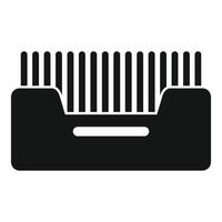 Archive box with documents icon, data storage symbol vector