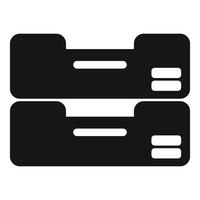 Archive icon representing data storage for web and mobile vector
