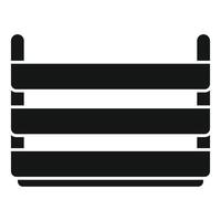 Empty wooden crate standing for delivery service vector