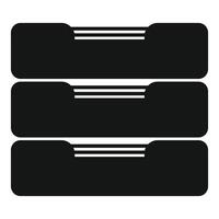Black archive icon representing storing important documents vector