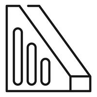 Signal strength indicator showing three bars icon vector