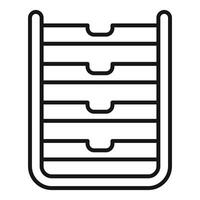 Archive storing files organizing documents office supply drawer icon vector