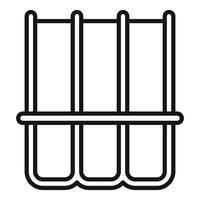 Window with three glass sections is being renovated vector