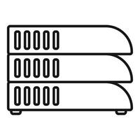 Data center server providing cloud computing services vector
