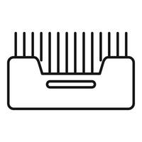 Barcode scanner reading a barcode icon outline vector