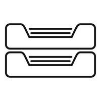 Archive drawer icon representing organizing and storing documents vector
