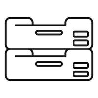 Data server icon showing cloud computing system vector