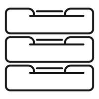 Archive storing files organizing data system icon vector