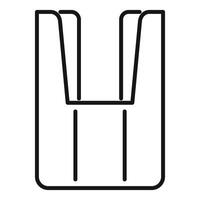 Simple minimalist outline icon of a take away food container vector