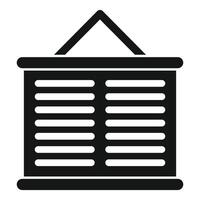 Hanging empty chart icon, simple style vector