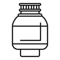 Line icon style illustration of a reusable water bottle with a secure cap for eco friendly hydration vector