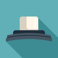 White button being pressed down on a keyboard vector