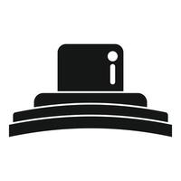 Spray paint can with cap icon simple style vector