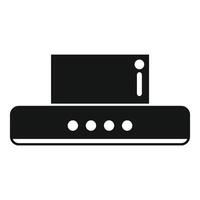 Black router providing wireless internet connection icon vector