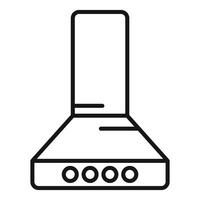 Simple line icon of an extractor hood removing steam vector