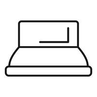 Empty bed with a pillow and a blanket is waiting for sleeping vector