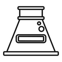 Chemical flask icon representing chemistry experiment for science vector