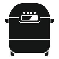 Modern multi cooker machine icon glyph style vector