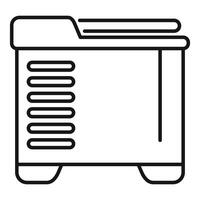 Portable generator providing power during outdoor event vector