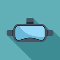 Vr headset displaying nothing simulating virtual reality experience vector