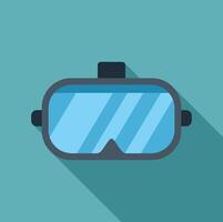 Virtual reality glasses showing augmented reality potential vector
