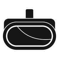 Virtual reality headset front view icon showing modern technology vector