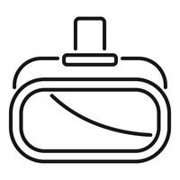 Virtual reality glasses simulating augmented reality experience icon vector