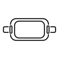 Augmented reality device showing empty frame for metaverse experience vector