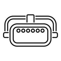 Virtual reality headset presenting digital interface with augmented reality vector