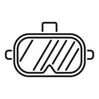 Modern virtual reality glasses simulating augmented reality experience icon vector