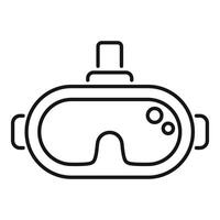 Virtual reality headset presenting augmented reality experience icon vector