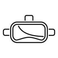 Vr glasses icon representing the concept of virtual reality experience vector