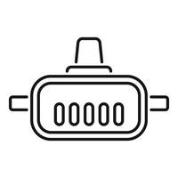 Vr glasses for gaming showing loading code on display vector