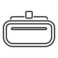 Augmented reality glasses showing futuristic interface line icon vector