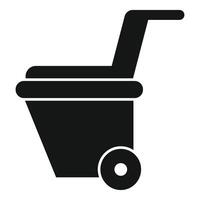 Mobile garbage container icon showing cleaning and waste management vector