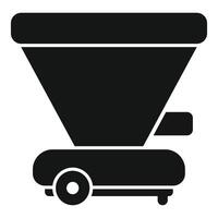 Concrete mixer is working on a construction site vector