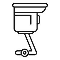Modern security camera recording on tripod vector