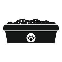 Cat litter box with absorbent filler for home pets vector