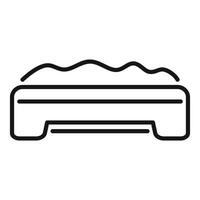 Air conditioner with wavy lines showing cool air flowing vector